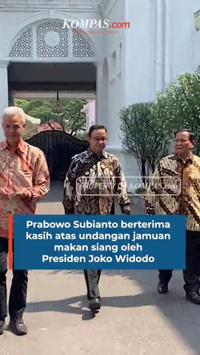 Prabowo Ceritakan Suasana Makan Siang Bareng Jokowi, Anies, dan Ganjar di Istana