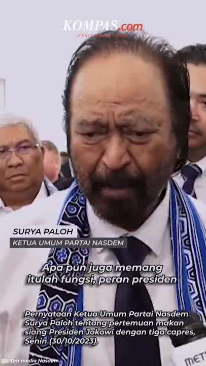 Surya Paloh Puji Jokowi yang Undang Anies, Ganjar, dan Prabowo Makan Siang