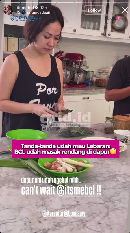 Bunga Citra Lestari masak rendang Lebaran