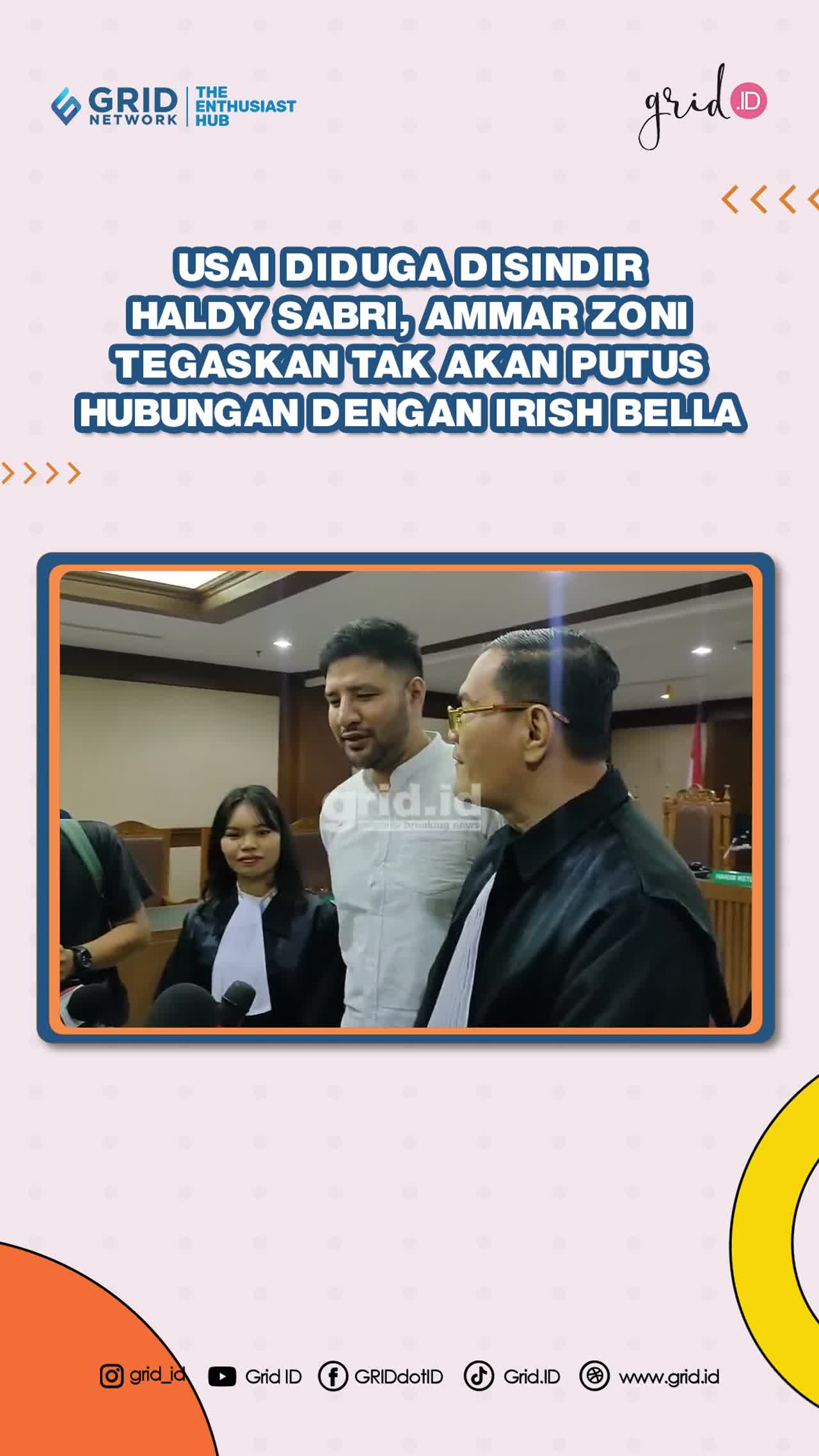Ammar Zoni Tegaskan Tak Mau Putus Hubungan Dengan Irish Bella