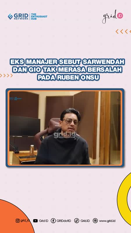 Eks Manajer Sebut Sarwendah dan Gio Tak Merasa Bersalah pada Ruben Onsu