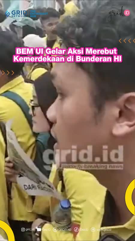 BEM UI Gelar Aksi Merebut Kemerdekaan Di Bunderan HI