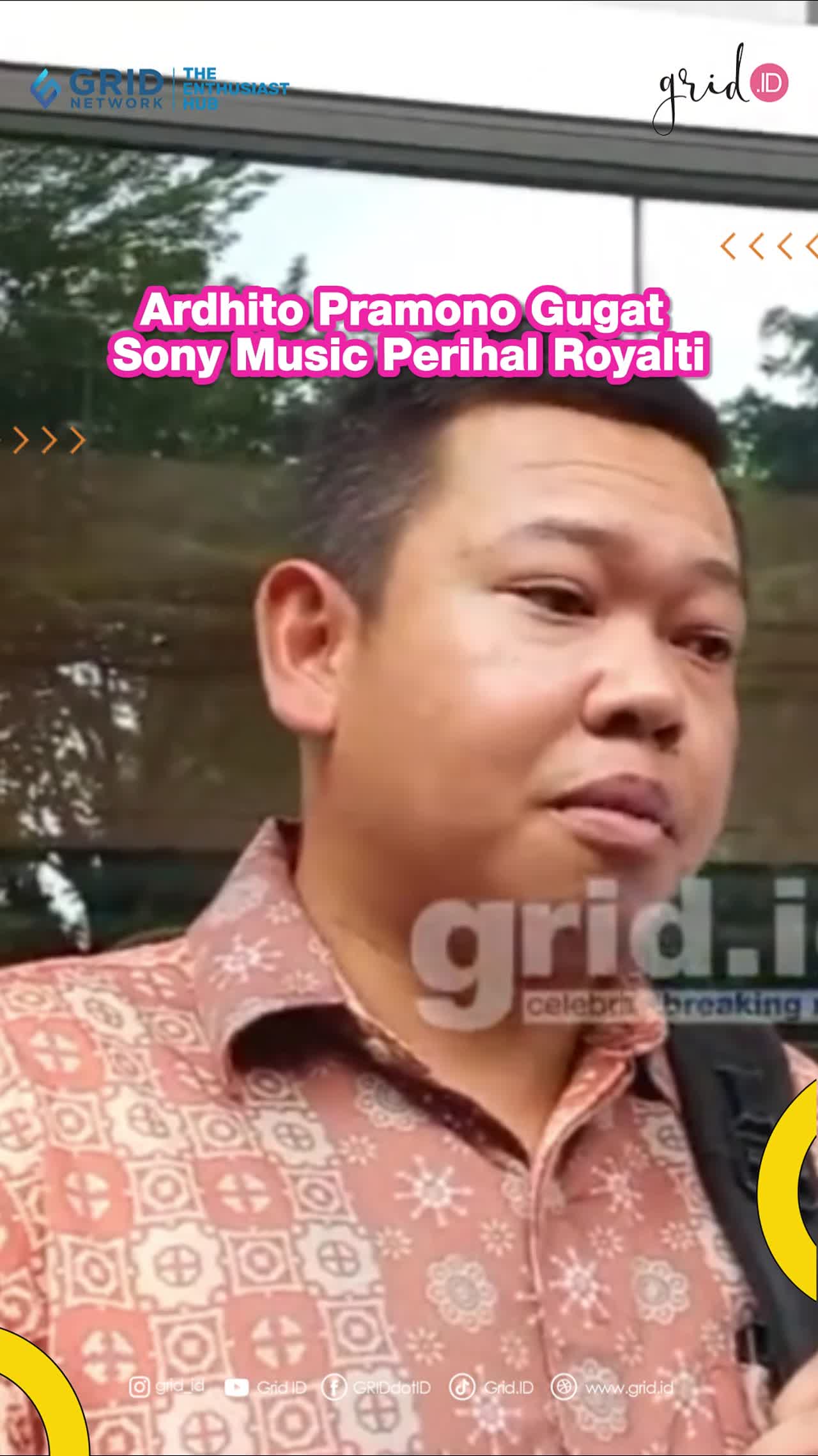 Ardhito Pramono Gugat Sony Music Perihal Royalti
