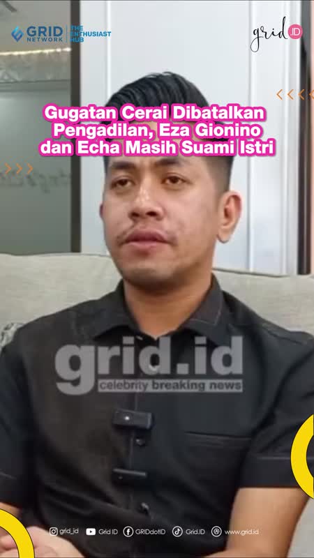 Gugatan Cerai Dibatalkan Pengadilan, Eza Gionino dan Echa Masih Suami Istri