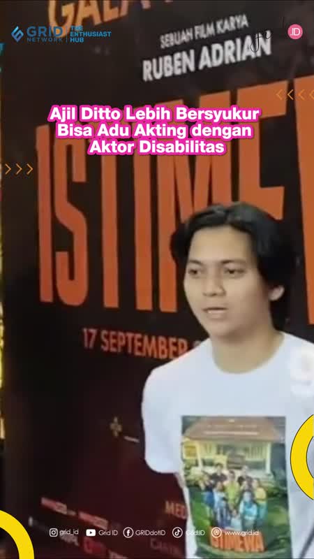 Ajil Ditto Lebih Bersyukur Bisa Adu Akting dengan Aktor Disabilitas
