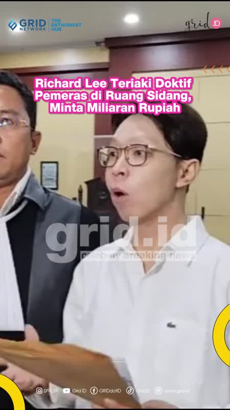 Richard Lee Teriaki Doktif Pemeras di Ruang Sidang, Minta Miliaran Rupiah