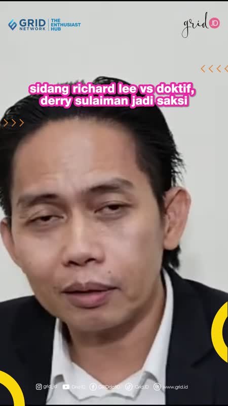 Sidang Richard Lee Vs Doktif, Derry Sulaiman Jadi Saksi