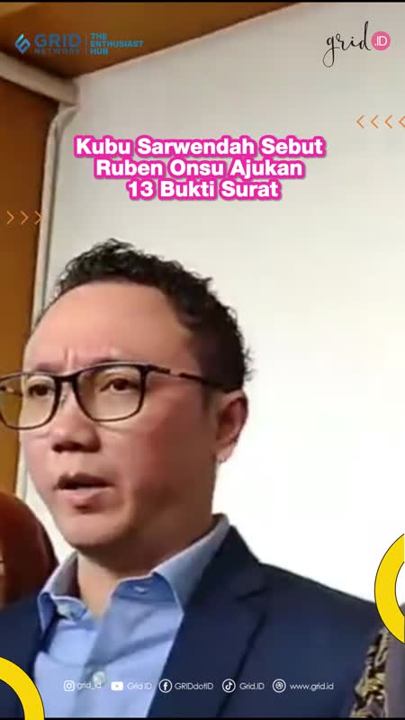 Kubu Sarwendah Sebut Ruben Onsu Ajukan 13 Bukti Surat