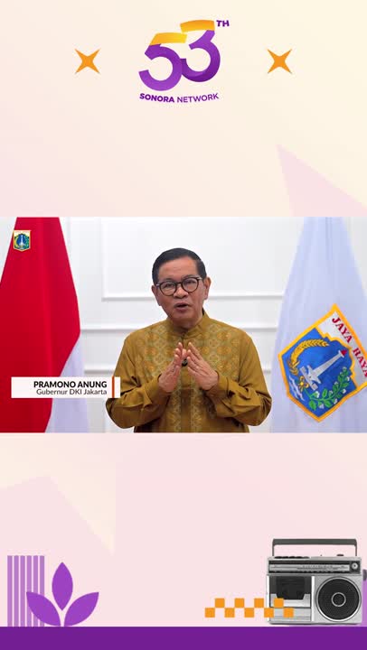 Ucapan selamat, apresiasi, dan doa HUT ke-53 Radio Sonora dari Gubernur DKI Jakarta Pramono Anung