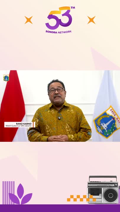 Ucapan selamat, apresiasi, dan doa HUT ke-53 Radio Sonora dari Wagub DKI Jakarta Rano Karno