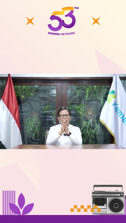 Ucapan selamat, apresiasi, dan doa HUT ke-53 Radio Sonora dari Menteri Kesehatan Budi Gunadi Sadikin
