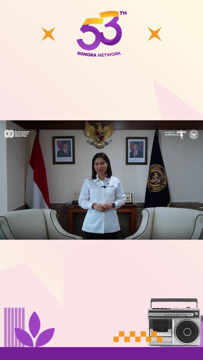 Ucapan selamat, apresiasi, dan doa HUT ke-53 Radio Sonora dari Wamenpar Ni Luh Puspa