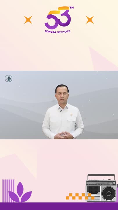 Ucapan selamat, apresiasi, dan doa HUT ke-53 Radio Sonora dari Menteri Transmigrasi Iftitah Sulaiman
