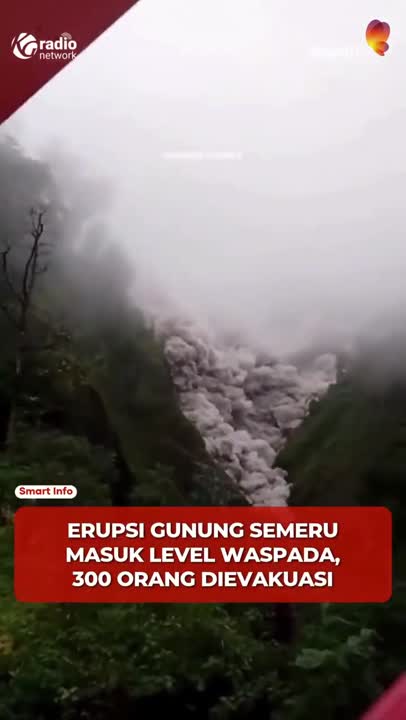 Detik-Detik Semeru Erupsi! Awan Panas Melesat 7 KM & 300 Warga Dievakuasi #Shorts