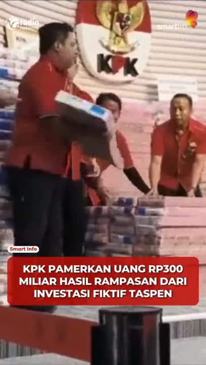KPK Pamerkan Rp300 Miliar Uang Rampasan Kasus Investasi Fiktif PT Taspen #Shorts