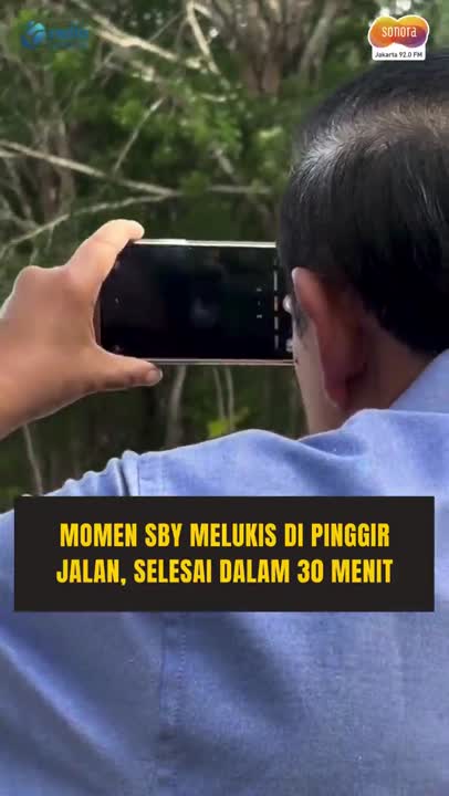 Momen Santai SBY Melukis di Pinggir Jalan Wonogiri #Shorts