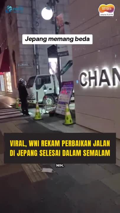 Semalam Jadi! Jepang Perbaiki Jalan Dalam Hitungan Jam #Shorts