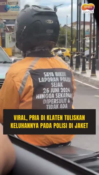 Viral! Pria Klaten Pakai Jaket Berisi Keluhan ke Polisi, Laporannya Mandek Tak Jelas #Shorts