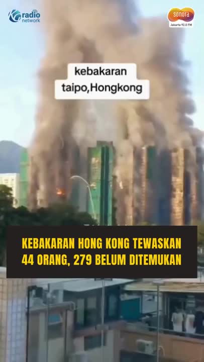 Detik-detik Kebakaran Apartemen di Hong Kong: 44 Tewas, Ratusan Masih Dicari! #Shorts