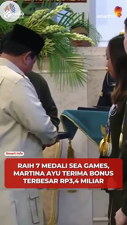 7 Medali, Bonus Rp3,4 Miliar! Martina Ayu Pratiwi Terima Bonus Terbesar SEA Games 2025 #Shorts