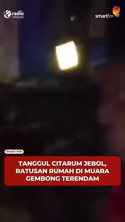 Detik-Detik Tanggul Sungai Citarum Jebol di Kabupaten Bekasi #Shorts