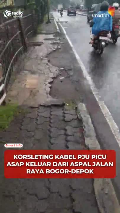 Viral Asap Muncul dari Aspal Depok, Dishub Beri Penjelasan #Shorts