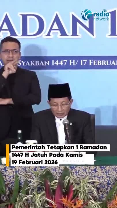 Resmi! Pemerintah Tetapkan 1 Ramadan 1447 H Jatuh pada Kamis 19 Februari 2026 #Shorts