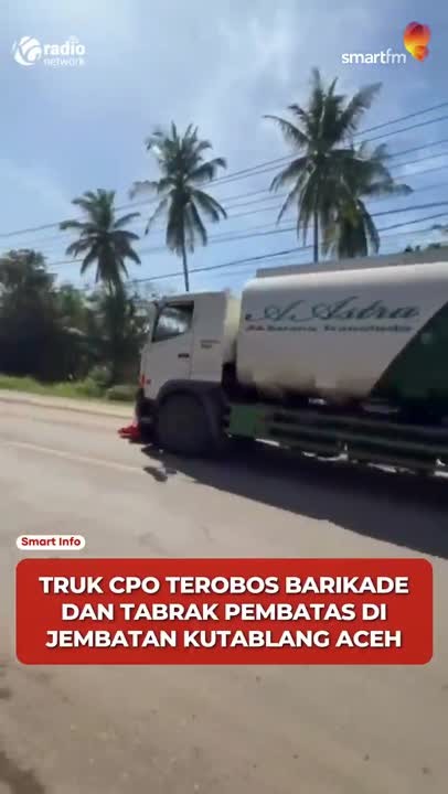 5 Truk Tangki CPO Terobos Portal Pemeriksaan di Jembatan Kutablang Aceh #Shorts