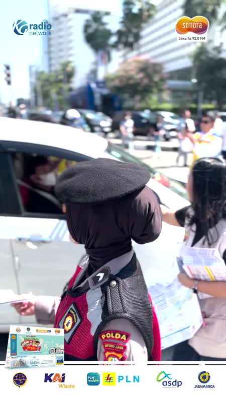 Sonora Berbagi Peta Mudik Lebaran 2026 di Bundaran HI