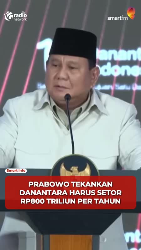 Prabowo Targetkan Danantara Sumbang Rp800 Triliun per Tahun #Shorts