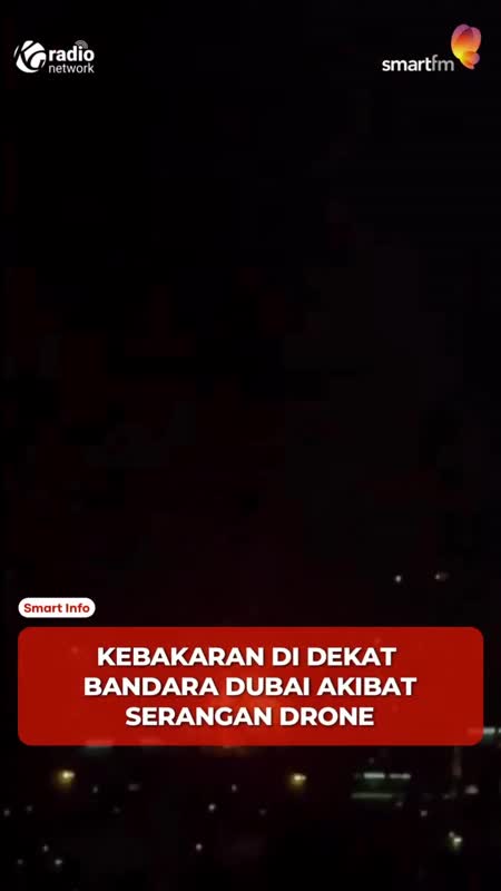 Serangan Drone Picu Kebakaran Dekat Bandara Dubai, Penerbangan Terganggu #Shorts