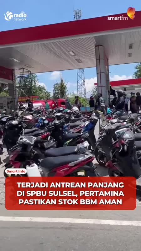 Antrean BBM Mengular di Sulsel, Warga Antre Hingga 5 Jam #Shorts