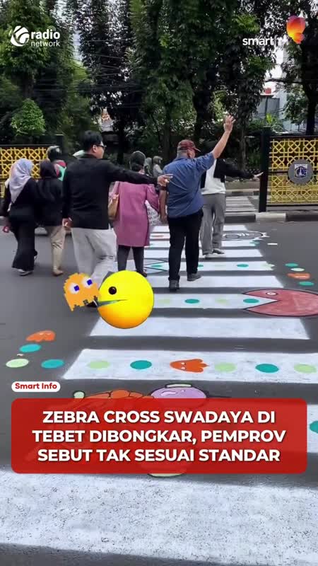 Zebra Cross Buatan Warga di Jalan Soepomo Dibongkar Pemprov DKI #Shorts