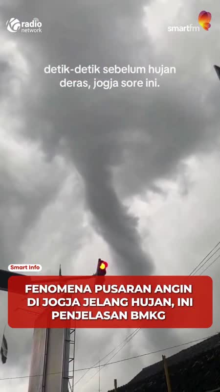 Detik-Detik Pusaran Angin Muncul di Langit Jogja #Shorts