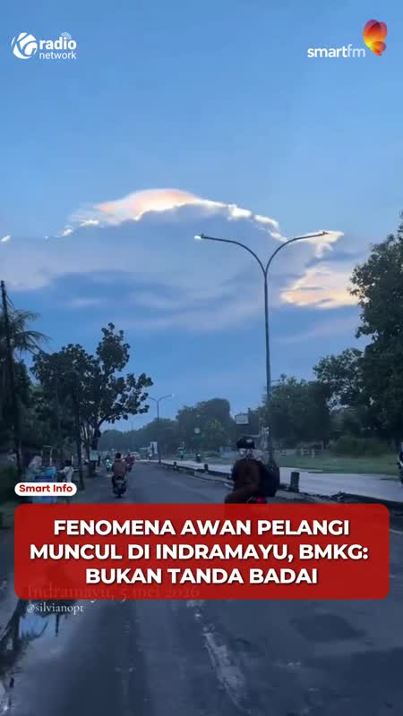 Awan Pelangi Muncul di Indramayu, Ini Penjelasan BMKG #Shorts