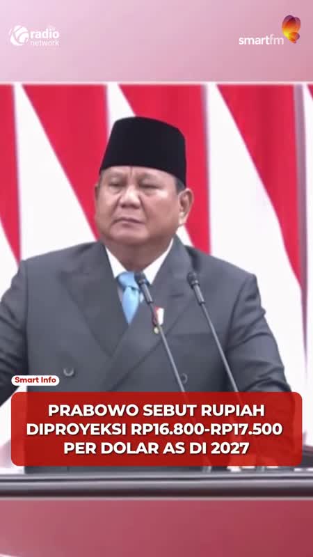 Prabowo Targetkan Ekonomi Indonesia Tumbuh Hingga 6,5% pada 2027 #Shorts