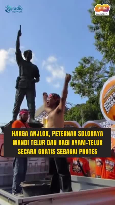 Peternak Ayam Demo di Solo, Harga Telur Anjlok hingga Rp17 Ribu/Kg #Shorts