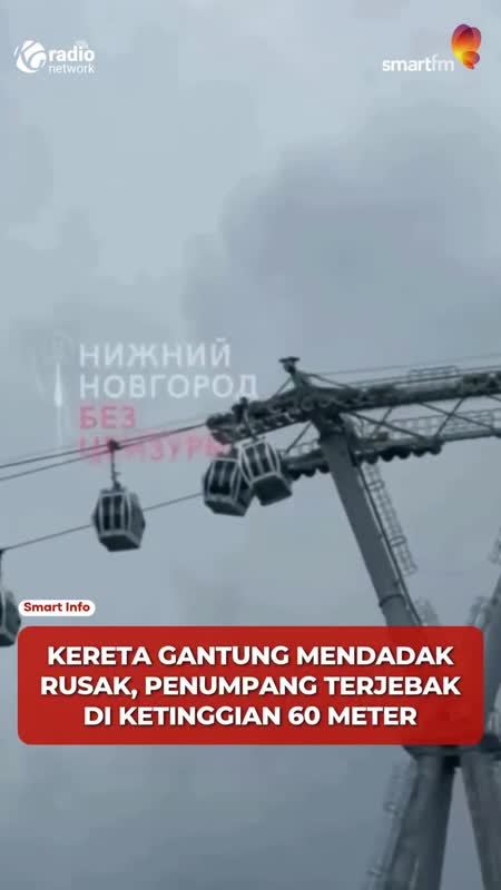 Kereta Gantung Mogok di Rusia Akibat Cuaca Buruk, 16 Penumpang Terjebak #Shorts