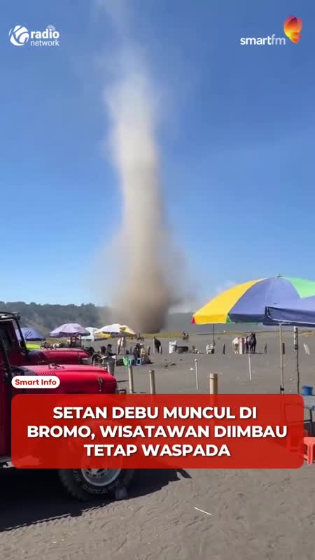 Angin Mirip Tornado di Bromo Ternyata Fenomena Dust Devil #Shorts