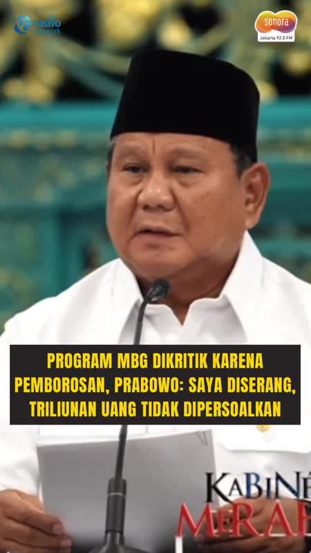 Prabowo Heran MBG Dipersoalkan, Singgung Triliunan Uang Hilang #Shorts
