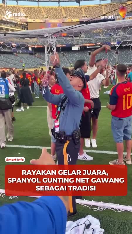 Spanyol Potong Jaring Gawang Usai Juara Piala Dunia 2026 #Shorts