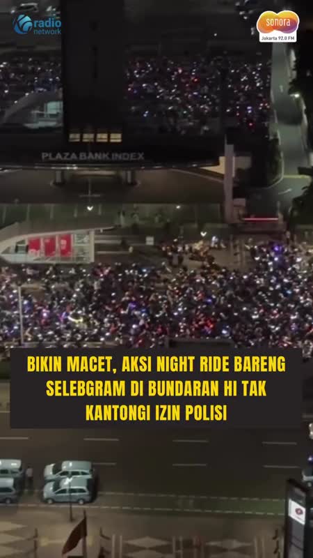 Konvoi Motor Bareng Selebgram Padati Bundaran HI, Polisi Sebut Tak Berizin #Shorts
