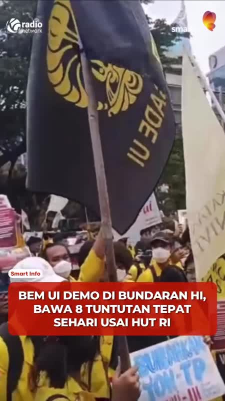 BEM UI Demo di Bundaran HI, Tuntut Penghentian MBG & Percepat Pemulihan Sumatra - Flores #Shorts