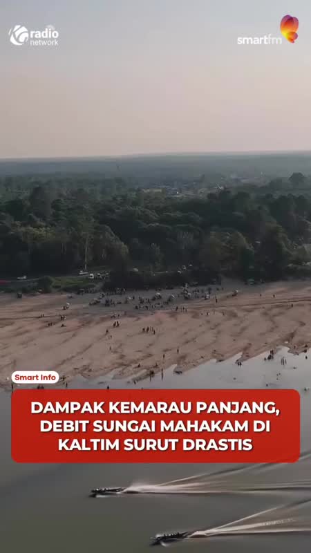 Debit Sungai Mahakam Menyusut, Air Laut Terancam Masuk ke Samarinda #Shorts