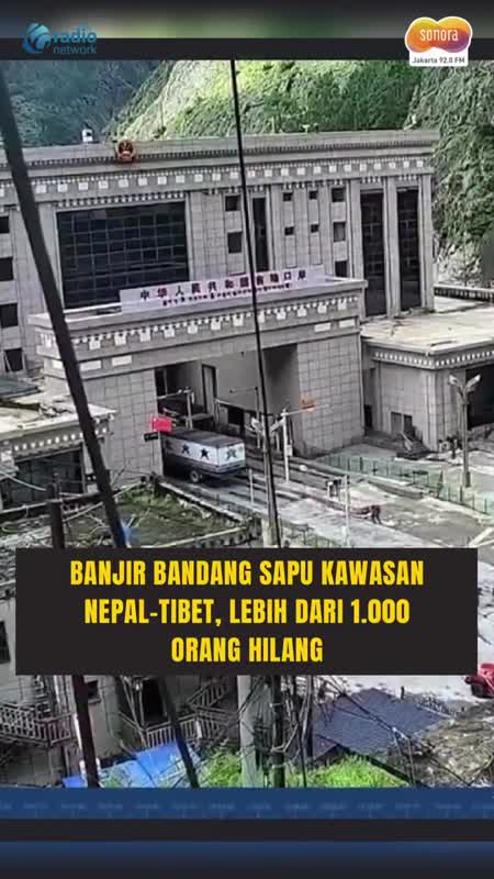 Banjir Bandang Nepal-Tibet, Lebih dari 1.000 Orang Hilang #Shorts