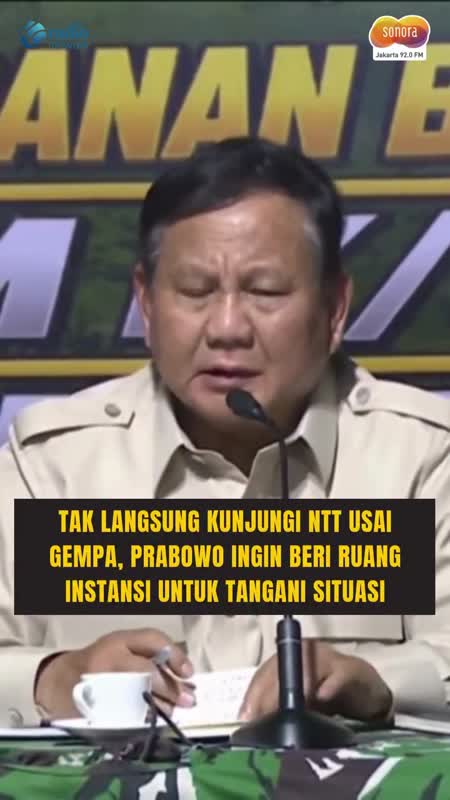 Prabowo Ungkap Alasan Tak Langsung Datang ke NTT Usai Gempa #Shorts
