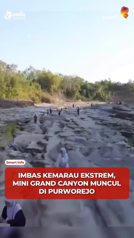 “Mini Grand Canyon” Muncul di Purworejo Akibat Sungai Bogowonto Surut #Shorts