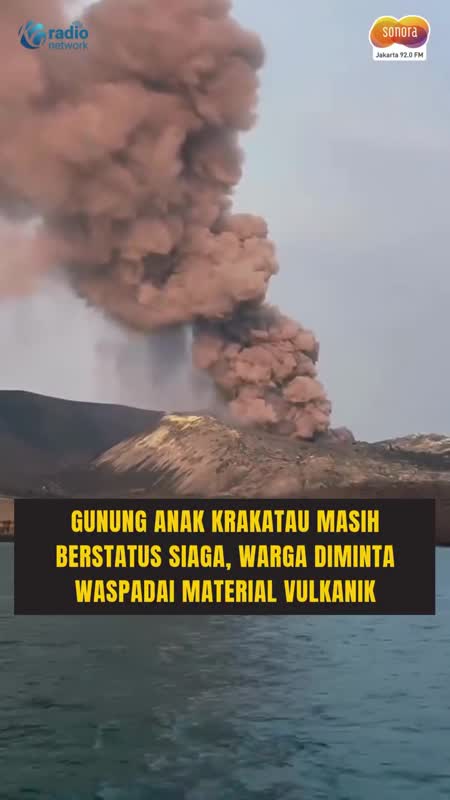 Gunung Anak Krakatau Kembali Erupsi, Status Masih Siaga #Shorts