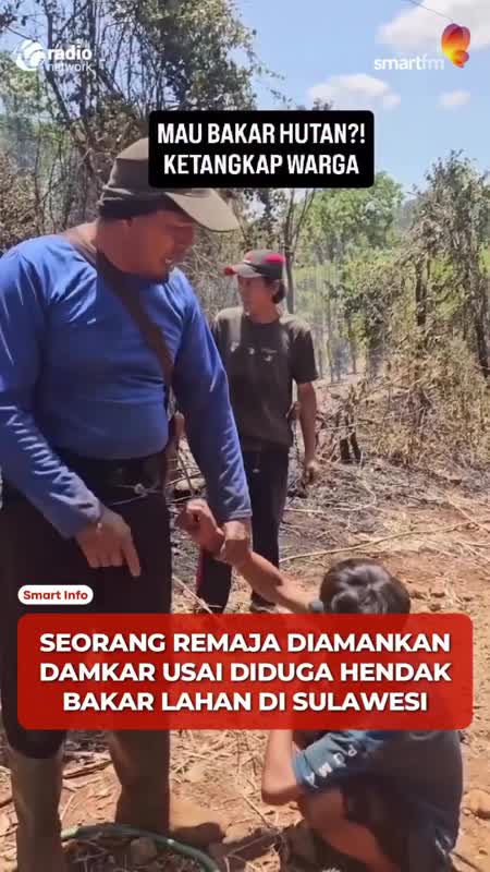 Diduga Hendak Bakar Lahan di Sulawesi, Seorang Remaja Menangis Saat Diamankan Petugas #Shorts