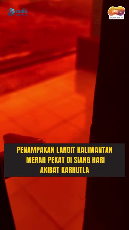 Akibat Karhutla! Langit Kalimantan Berubah Merah, PM2,5 Capai Level Berbahaya #Shorts